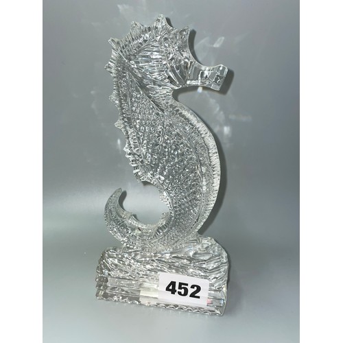 452 - WATERFORD LEAD CRYSTAL SEAHORSE