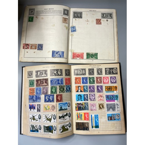 469 - THE TREASURE TROVE STAMP ALBUM AND IMPROVED POSTAGE STAMP ALBUM