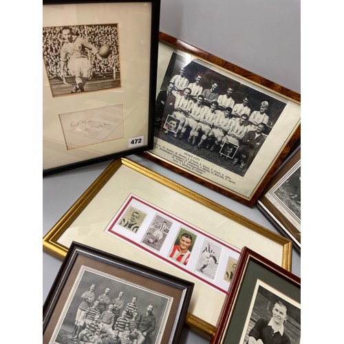 472 - QUANTITY OF VINTAGE PHOTOGRAPHS OF EARLY FOOTBALLERS AND FOOTBALL TEAMS INCLUDING STOKE CITY AND A S... 