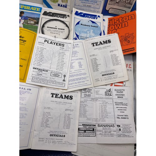 464 - QUANTITY OF REGIONAL DIVISION FOOTBALL PROGRAMMES - CORBY TOWN, RUGBY TOWN, ETC