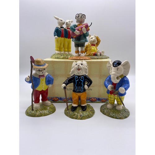 261 - BOXED ROYAL DOULTON THE RUPERT COLLECTION FIGURES INCLUDING PODGY LANDS WITH A BUMP, PING PONG LEADI... 