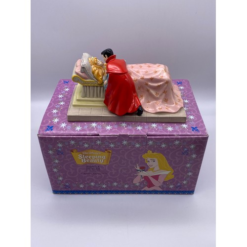 266 - BOXED ROYAL DOULTON SLEEPING BEAUTY, BRIAR ROSE, LOVES FIRST KISS, MERRYWEATHER, FLORA AND FAUNA, AN... 