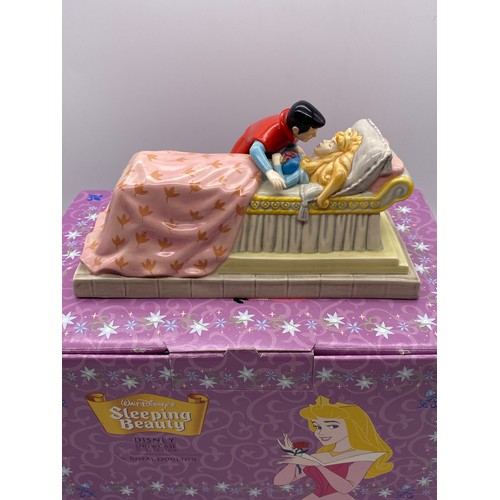 266 - BOXED ROYAL DOULTON SLEEPING BEAUTY, BRIAR ROSE, LOVES FIRST KISS, MERRYWEATHER, FLORA AND FAUNA, AN... 