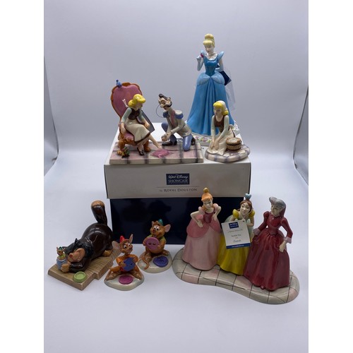 272 - BOXED ROYAL DOULTON CINDERELLA INCLUDING IT'S A PERFECT FIT, TERRIBLE TRIO, THEY CAN'T STOP ME FROM ... 