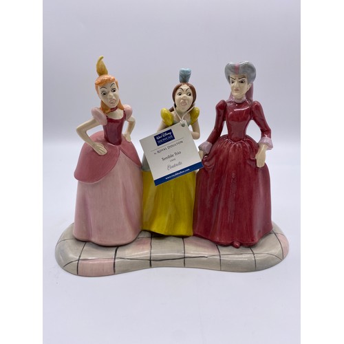 272 - BOXED ROYAL DOULTON CINDERELLA INCLUDING IT'S A PERFECT FIT, TERRIBLE TRIO, THEY CAN'T STOP ME FROM ... 