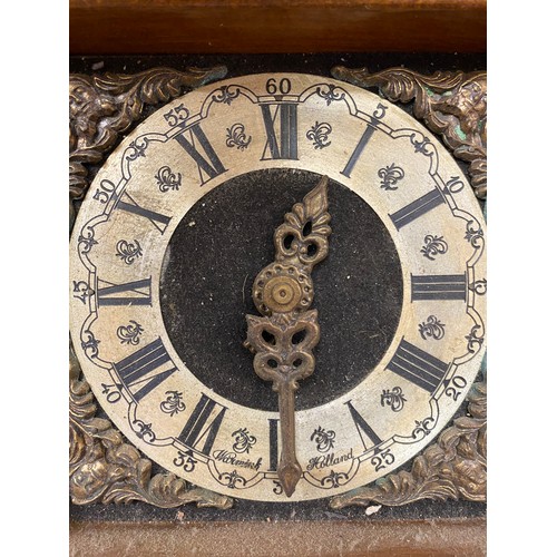 455 - REPRODUCTION DUTCH STAARK WALL CLOCK WITH PEAR WEIGHTS