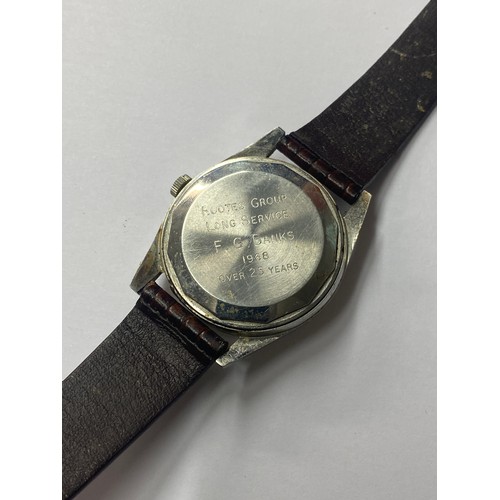 563 - CASED GENTS GARRARD AUTOMATIC WRIST WATCH AND A LADIES BUCHERER WRIST WATCH ON EXPANDING STRAP AND A... 