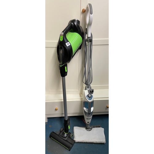 38 - GTECH PRO CORDLESS VACUUM CLEANER (WITHOUT CHARGER CABLE) AND A SHARK STEAM MOP
