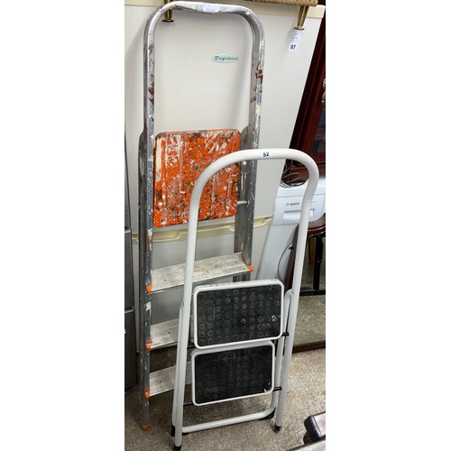 52 - TWO STEP LADDER AND A FOUR STEP ALUMINIUM LADDER