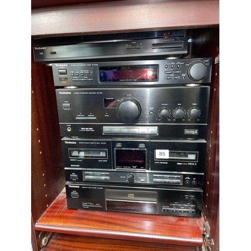 85 - TECHNICS COMPACT DISC PLAYER, STEREO DOUBLE CASETTE DECK, STEREO INTERGRATED AMPLIFIER, STEREO TUNER... 