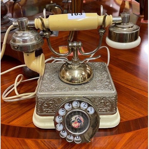 103 - VINTAGE ROTARY DIAL TELEPHONE WITH BELL CONTROL