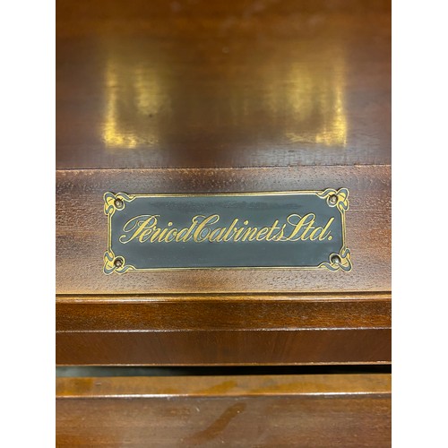 58 - BURR WALNUT CROSSBANDED AND GILT METAL MOUNTED CABINET