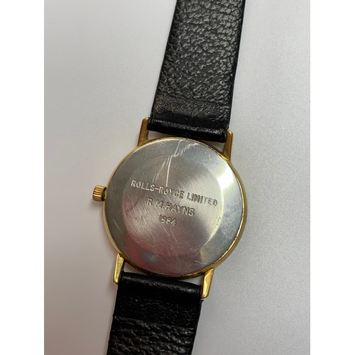 439 - GENTLEMANS LONGINES DAY DATE PRESENTATION WRIST WATCH ON LEATHER STRAP