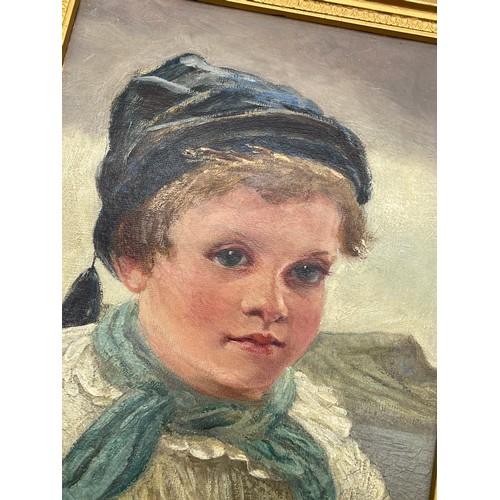 515 - EARLY 20TH CENTURY CONTINENTAL SCHOOL OIL ON BOARD PORTRAIT OF A DUTCH BOY IN A BLUE CAP UNSIGNED IN... 