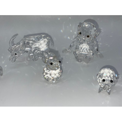 308 - SELECTION OF SWAROVSKI CRYSTAL ANIMALS INCLUDING KANGEROO, MONKEY, TORTOISE, FROG, ETC