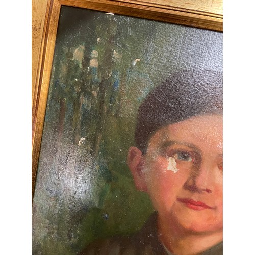 532 - GEORGE PHOENIX (1863-1935) OILS ON CANVAS A PORTRAIT STUDY OF A BOY WITH FOLDED ARMS SIGNED LOWER LE... 