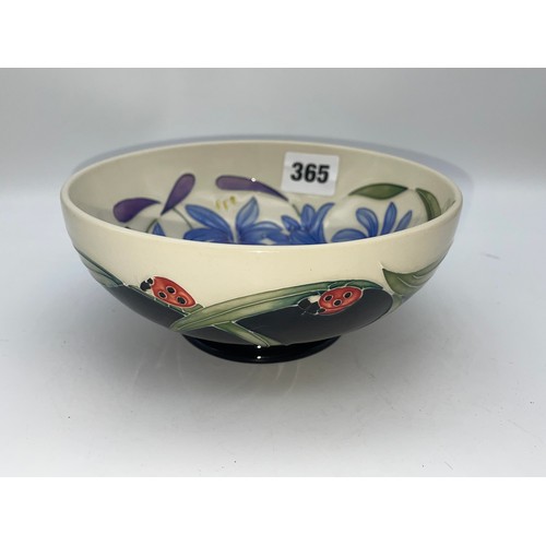 365 - MODERN MOORCROFT 2005 LADYBIRD AGAPANTHUS BOWL 16.5cm