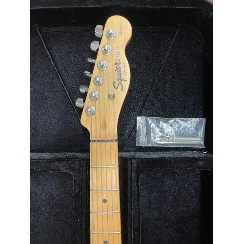 291 - SQUIER FENDER SIX STRING ELECTRIC GUITAR IN A KINGSMAN NYLON CASE