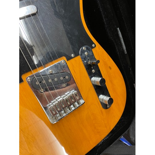 291 - SQUIER FENDER SIX STRING ELECTRIC GUITAR IN A KINGSMAN NYLON CASE