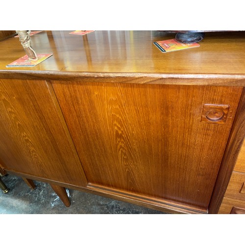 148 - 1960S DANISH TEAK DOUBLE DOOR LONG SIDEBOARD DESIGNED BY JOHANNES ANDERSEN FOR ULDUM MØBELFABRIK H 8... 