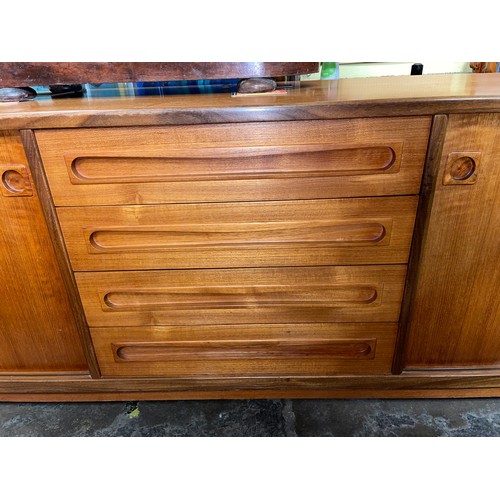 148 - 1960S DANISH TEAK DOUBLE DOOR LONG SIDEBOARD DESIGNED BY JOHANNES ANDERSEN FOR ULDUM MØBELFABRIK H 8... 