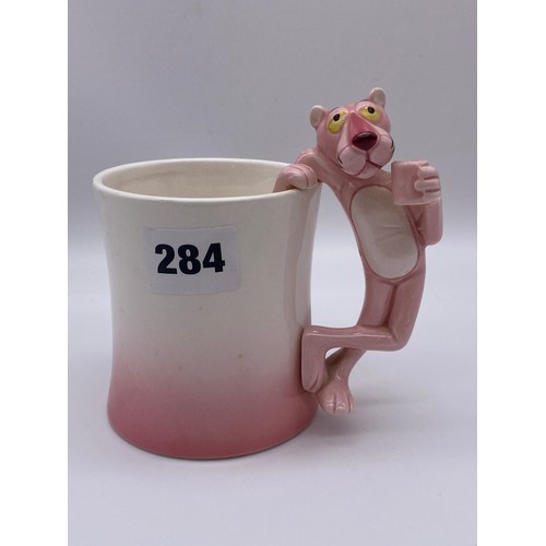 284 - PINK PANTHER COLLECTION NOVELTY ASHTRAY AND MUG