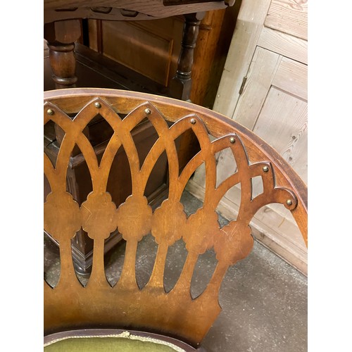 116 - EARLY 20TH CENTURY BEECH AND BENT WOOD LOW BEDROOM CHAIR