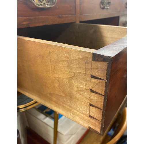 1 - EDWARDIAN WALNUT WALNUT WRITING TABLE WITH INSET LEATHER TOP