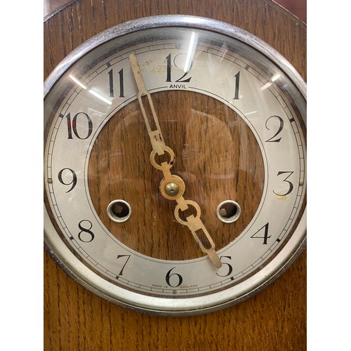 7 - OAK CASED GRANDDAUGHTER CLOCK