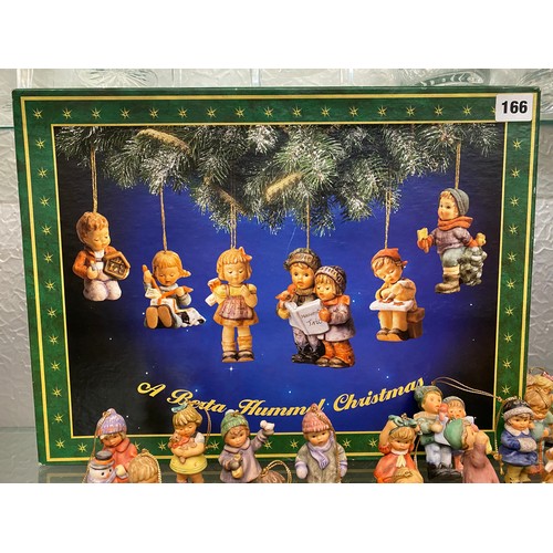 166 - BOX SET OF HUMMEL CHRISTMAS FIGURE TREE DECORATIONS