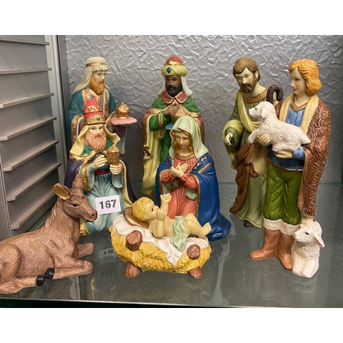 167 - NATIVITY FIGURE GROUP