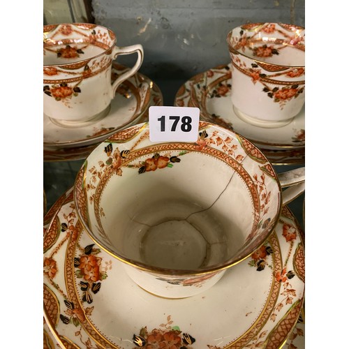 178 - SHELF OF SUTHERLAND CHINA TEAWARES SOME A/F