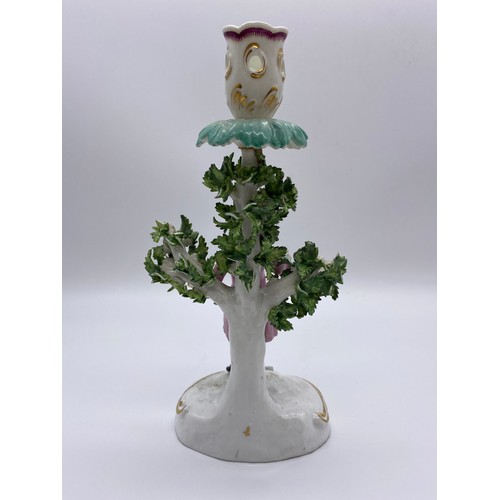 261 - SAMSON 18TH CENTURY STYLE FIGURAL CANDLE STICK A/F IN STYLE OF CHELSEA