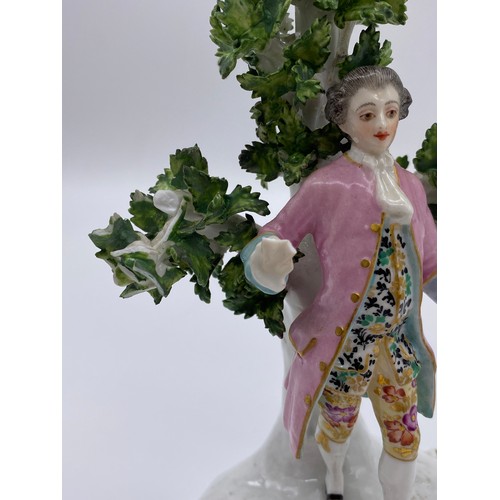 261 - SAMSON 18TH CENTURY STYLE FIGURAL CANDLE STICK A/F IN STYLE OF CHELSEA