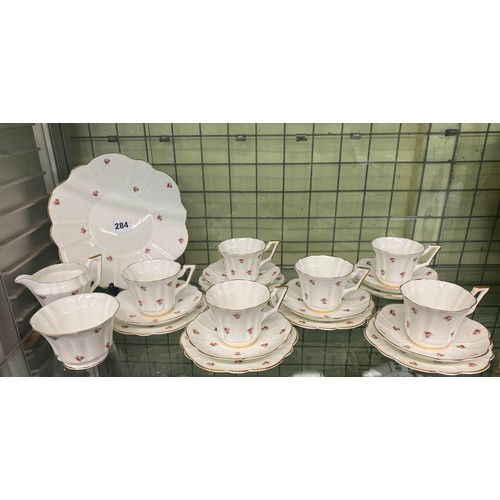 284 - REGENCY BONE CHINA ROSE TEA SERVICE