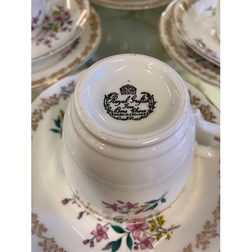 155 - ROYAL GRAFTON BONE CHINA FLORAL TEASET