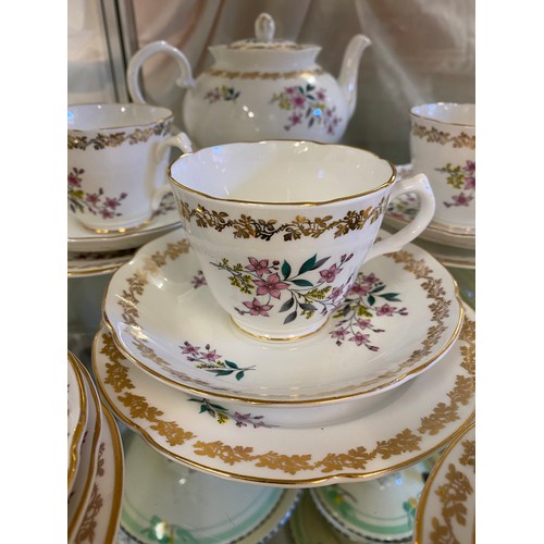 155 - ROYAL GRAFTON BONE CHINA FLORAL TEASET