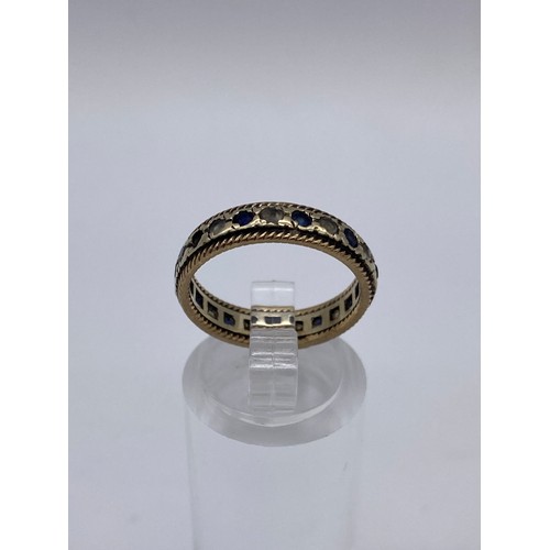 293 - 9CT GOLD ROPE EDGED ETERNITY BAND