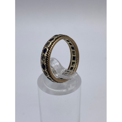 293 - 9CT GOLD ROPE EDGED ETERNITY BAND