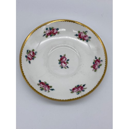 306 - CROWN DERBY DUESBURY ROSE PATTERNED GILDED TEA SERVICE