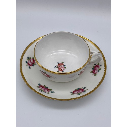 306 - CROWN DERBY DUESBURY ROSE PATTERNED GILDED TEA SERVICE