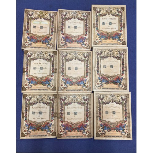 320 - NINE VOLUMES OF STANLEY GIBBONS ROYAL WEDDING STAMP ALBUMS