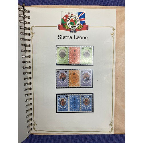 320 - NINE VOLUMES OF STANLEY GIBBONS ROYAL WEDDING STAMP ALBUMS