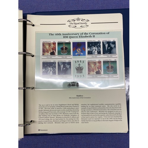 323 - THE ROYAL FAMILY COMMONWEALTH STAMPS AND FIRST DAY COVERS, SILVER WEDDING COMMEMORATIVE, ALBUM OF DI... 