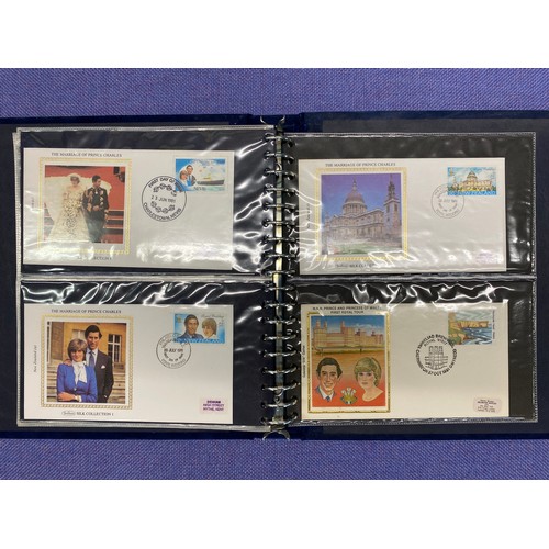 323 - THE ROYAL FAMILY COMMONWEALTH STAMPS AND FIRST DAY COVERS, SILVER WEDDING COMMEMORATIVE, ALBUM OF DI... 