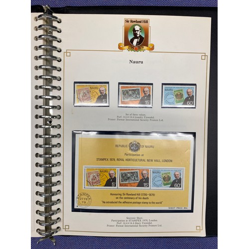 325 - 100TH ANNIVERSARY OF THE DEATH OF SIR ROWLAND HILL COMMONWEALTH STAMP AND SOUVENIR SHEET ALBUM