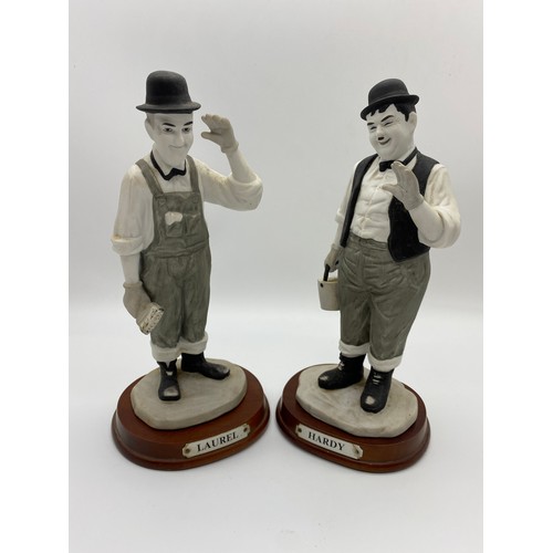 334 - LAUREL AND HARDY FIGURES AND POPEYE AND OLIVE OIL FIGURES