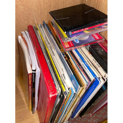 348 - SELECTION OF VINYL LP RECORDS, CDS AND SINGLES