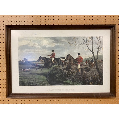 371 - EQUASTRIAN HUNT PRINT BY CECIL ALDIN SIGNED IN PENCIL AND ONE OTHER F/G