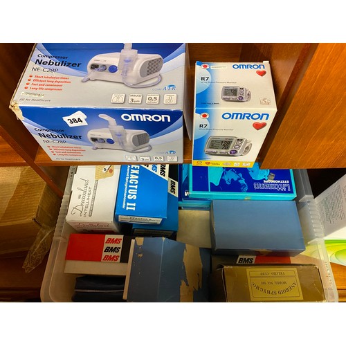 384 - OMRON NEBULIZER, LITTLEMAN STETHOSCOPES, AND OTHER MEDICAL APARATUS